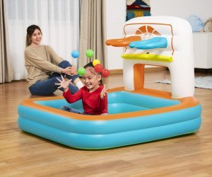 Bestway 52728 Basen dmuchany wielofunkcyjny z piłeczkami Koszykówka Piłeczki i Piłka nożna 1.20m x 1 8