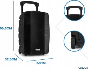 ML Kolumna aktywna mobilna BT VSP200 10" Vonyx 6