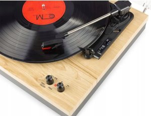 ML Gramofon stereo Fenton RP165L z głośnikami i bluetooth/ Jasne drewno 7
