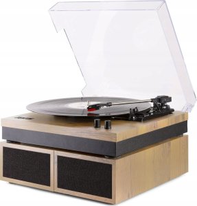ML Gramofon stereo Fenton RP165L z głośnikami i bluetooth/ Jasne drewno 10