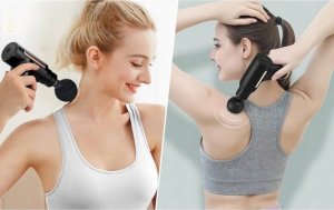 PISTOLET DO MASAŻU BEZPRZEWODOWY MASAŻER DO PLECÓW CIAŁA 4 KOŃCÓWKI MOCNY [MG-01 Black] 6