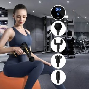 PISTOLET DO MASAŻU BEZPRZEWODOWY MASAŻER DO PLECÓW CIAŁA 4 KOŃCÓWKI MOCNY [MG-01 Black] 7