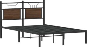 vidaXL vidaXL Łóżko bez materaca, brązowy dąb, 120x200 cm 3