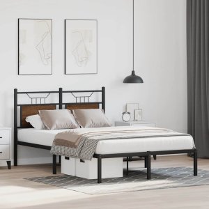 vidaXL vidaXL Łóżko bez materaca, brązowy dąb, 120x200 cm 5