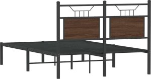 vidaXL vidaXL Łóżko bez materaca, brązowy dąb, 120x200 cm 8