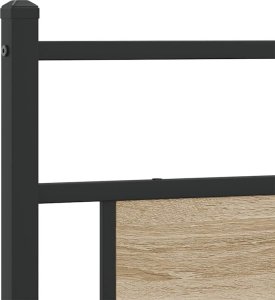 vidaXL Rama łóżka bez materaca Sonoma Oak 193x203 cm Drewno klejone 9