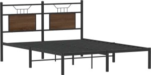vidaXL Łóżko bez materaca, brązowy dąb, 150x200 cm 3