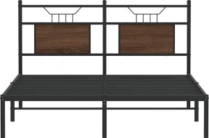 vidaXL Łóżko bez materaca, brązowy dąb, 150x200 cm 6