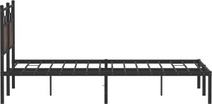 vidaXL Łóżko bez materaca, brązowy dąb, 150x200 cm 7
