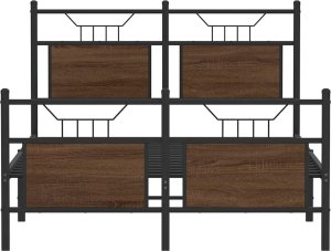 vidaXL vidaXL Łóżko bez materaca, brązowy dąb, 120x200 cm 6