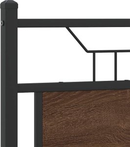 vidaXL vidaXL Łóżko bez materaca, brązowy dąb, 120x200 cm 9