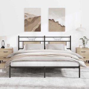 vidaXL Łóżko bez materaca, dąb sonoma, 160x200 cm 1