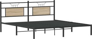 vidaXL vidaXL Łóżko bez materaca, dąb sonoma, 160x200 cm 5