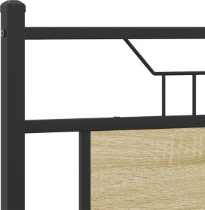 vidaXL vidaXL Łóżko bez materaca, dąb sonoma, 150x200 cm 9