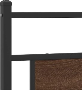 vidaXL Rama łóżka bez materaca Brązowy dąb 193x203 cm Drewno klejone 9