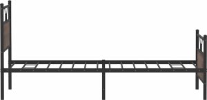 vidaXL vidaXL Łóżko bez materaca, brązowy dąb, 100x200 cm 7