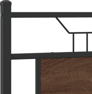vidaXL vidaXL Łóżko bez materaca, brązowy dąb, 150x200 cm 9