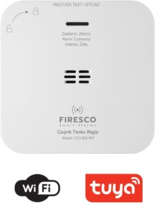 Czujnik czadu Firesco FCO-850 WF bateryjny Wifi Tuya 6