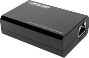 Intellinet PoE Splitter with USB-C Output, PoE++ / 4PPoE, Gigabit Ultra, IEEE 802.3bt, RJ45 In and Out Ports, Up to 45 W USB-C Output Port, IEEE 802.3, IEEE 802.3ab, IEEE 802.3af, IEEE 802.3at, IEEE 802.3bt, IEEE 802.3u, 10/100/1000Base-T(X), Cat5e, Black 1