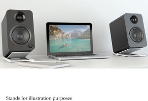 KANTO AUDIO POWERED SPEAKERS WITH BLUETOOTH® AND RCA INPUT - BLACK VINYL (INCL. TYPE C & G POWER CORDS) 2