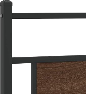 Rama łóżka bez materaca Brązowy dąb 200x200 cm Drewno klejone 9