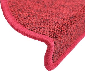 vidaXL Maty na schody 30 szt. Bordowo-czerwone 56x17x3 cm 6