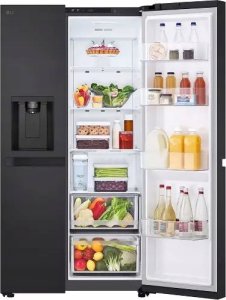 LG Refrigerator | GSLC41EPPE | Energy efficiency class E | Free standing | Side by side | Height 179 cm | Fridge net capacity 420 L | Freezer net capacity 221 L | Display | 36 dB | Black 3
