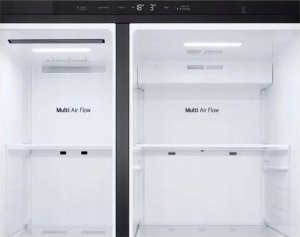 LG Refrigerator | GSLC41EPPE | Energy efficiency class E | Free standing | Side by side | Height 179 cm | Fridge net capacity 420 L | Freezer net capacity 221 L | Display | 36 dB | Black 4