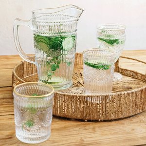 Pitcher with a handle Homla BARREL Transparent, 1.3 l 2