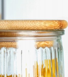 Pojemnik kuchenny do przechowywania z bambusową pokrywką 950ml Słoik 6