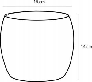 Doniczka ceramiczna dekoracyjna jasnoszara 14x16cm 2