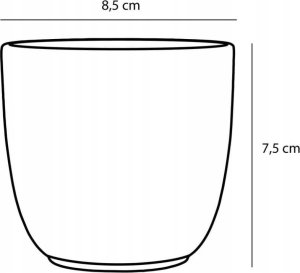 Doniczka ceramiczna dekoracyjna 7,5x8,5cm - Szary Mat 2