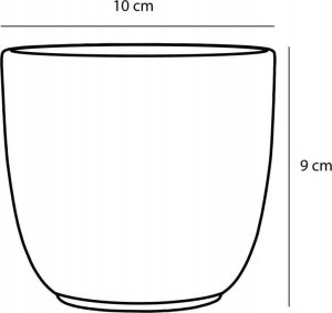 Doniczka ceramiczna dekoracyjna 9x10cm - Szary Mat 2