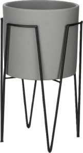 Kwietnik czarny żelazny 25x17,5cm nowoczesny solidny funkcjonalny 2