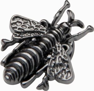 Dekoracyjna metalowa przypinka pszczoła - czarna V1 OU-ACPN-0111 1