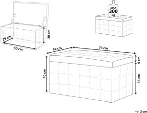 Otomana MICHIGAN Boucle Biały 9