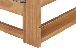 Beliani Sofa trzyosobowa TRANI Certyfikowane drewno akacjowe Jasne drewno 8
