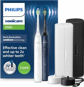Szczoteczka Philips Sonicare 5500 HX7119/01 2 szt. Biała/Granatowa 2