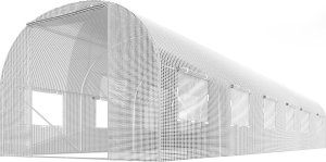 Tunel ogrodowy 3 x 6 m (18m2) biały Plonos 2