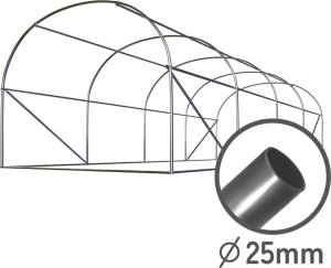 Tunel ogrodowy 2,5 x 4 m (10m2) różowy Plonos 2
