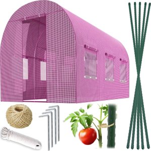 Tunel ogrodowy 2 x 3 m (6m2) różowy Plonos 1