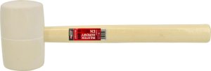 AWTOOLS MŁOTEK GUMOWY TRZON DREWNO BIAŁY 455g 2