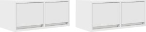 vidaXL Szafki RTV 2 szt. Białe 60x31x25,5 cm Drewno klejone 2