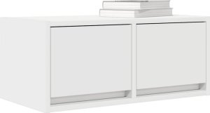 vidaXL Szafki RTV 2 szt. Białe 60x31x25,5 cm Drewno klejone 4