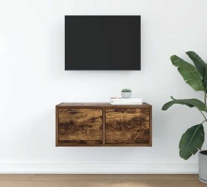 vidaXL Szafka RTV Dąb wędzony 60x31x25,5 cm Drewno klejone 3