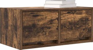 vidaXL Szafka RTV Dąb wędzony 60x31x25,5 cm Drewno klejone 4