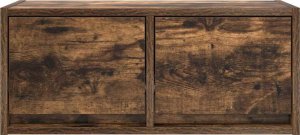 vidaXL Szafka RTV Dąb wędzony 60x31x25,5 cm Drewno klejone 6