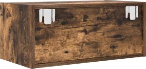 vidaXL Szafka RTV Dąb wędzony 60x31x25,5 cm Drewno klejone 8