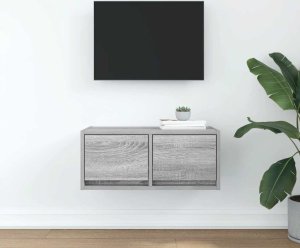 vidaXL Szafka RTV Szara Sonoma 60x31x25,5 cm Drewno klejone 3