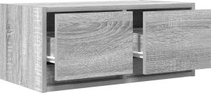 vidaXL Szafka RTV Szara Sonoma 60x31x25,5 cm Drewno klejone 5